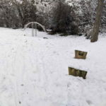 Sitzbank an der Wippe